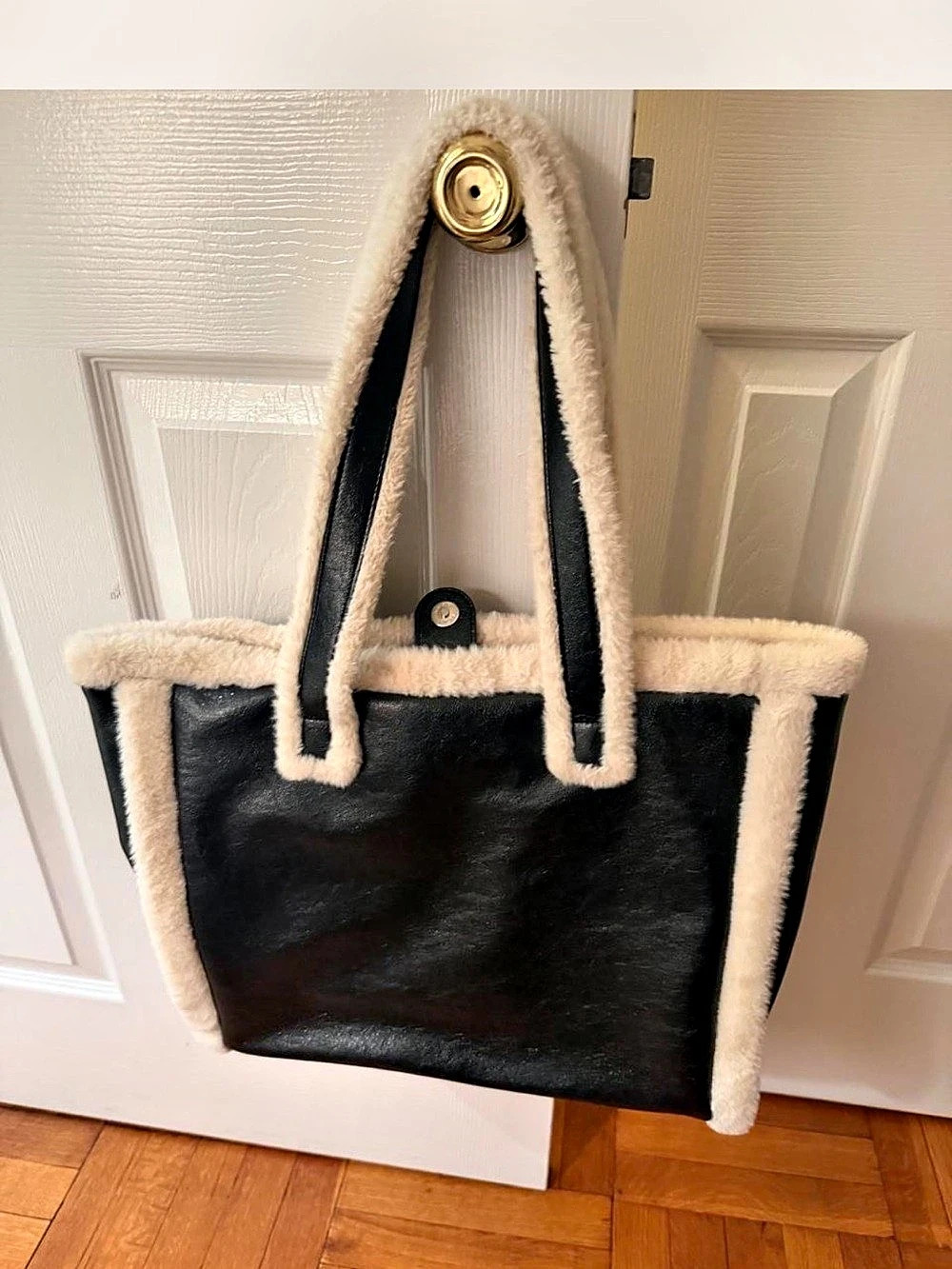 Black & Cream Tote Like New